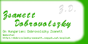 zsanett dobrovolszky business card